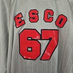 Vintage ESCO Cleveland Indians Gray Striped Baseball Jersey XXXL Streetwear Rare